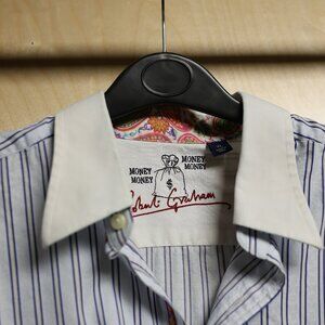 Robert Graham Money Bag Wall Street Button Down Sz XL